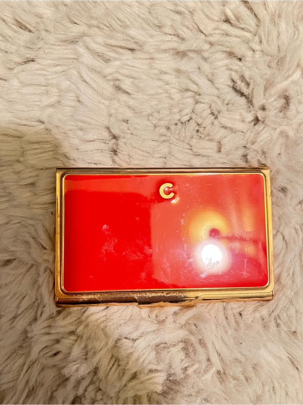 kate spade one in a million Red and Gold Card Holder Case